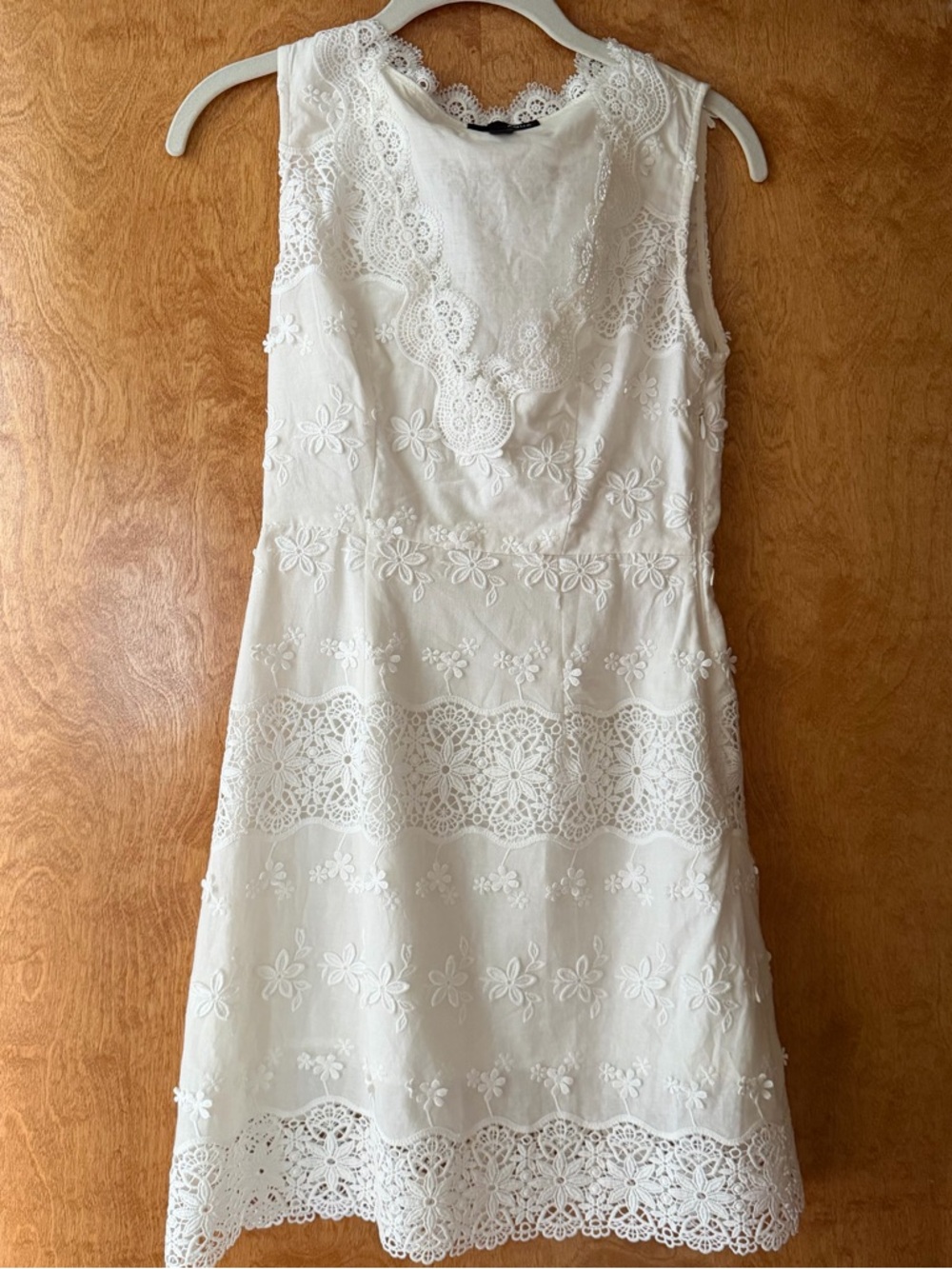 Aqua White Lace Dress